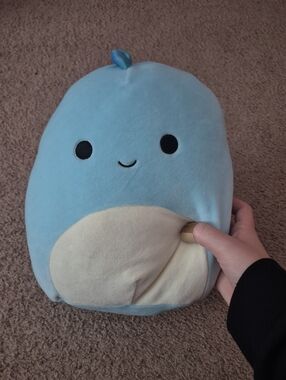 Blue Plush Dinosaur Squishmallow-Style Soft Toy